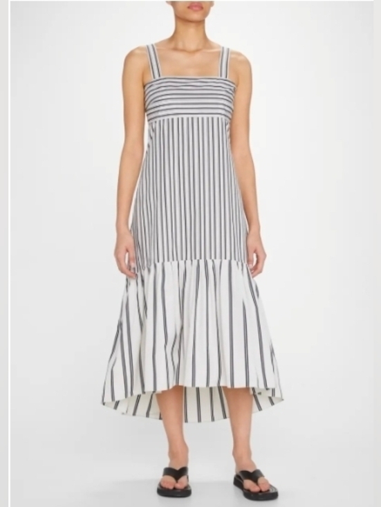 Theory Dresses & Skirts - Theory Ventura Striped Tie Back Midi Dress, Sz. P